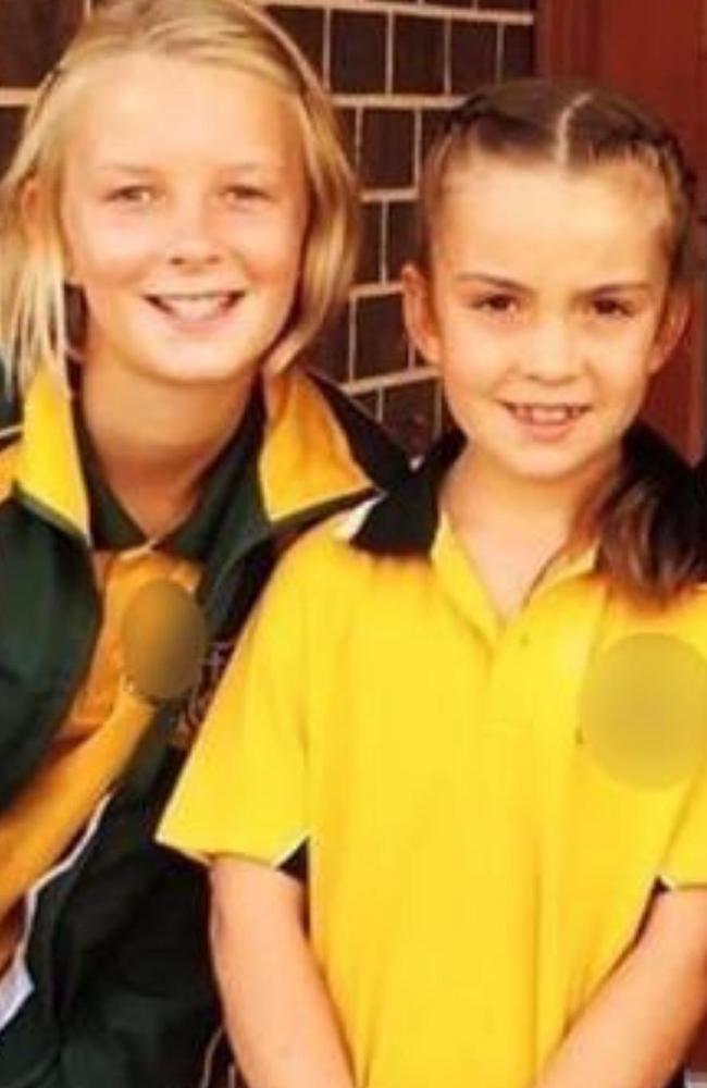 Pippa, left, with sister Rose. Picture: Supplied