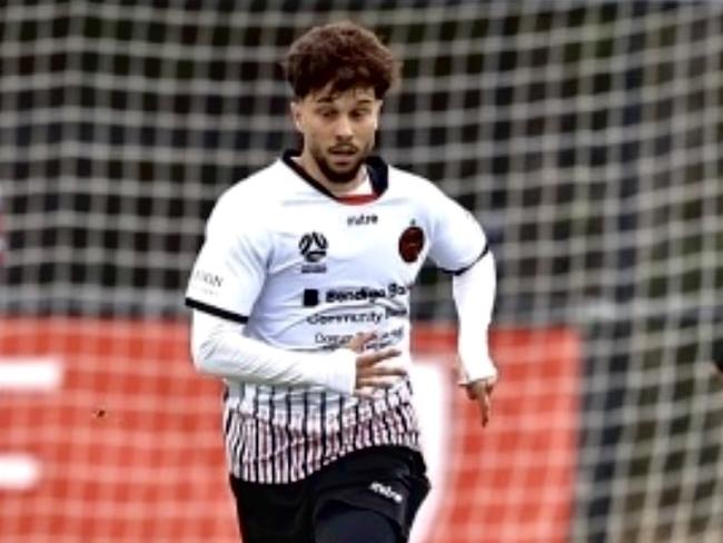 Leo Mazis in action for Dandenong Thunder. Picture: DTFC