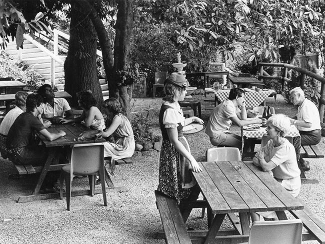 1982: the barbecue area at the Cuckoo Restaurant. Picture: HWT