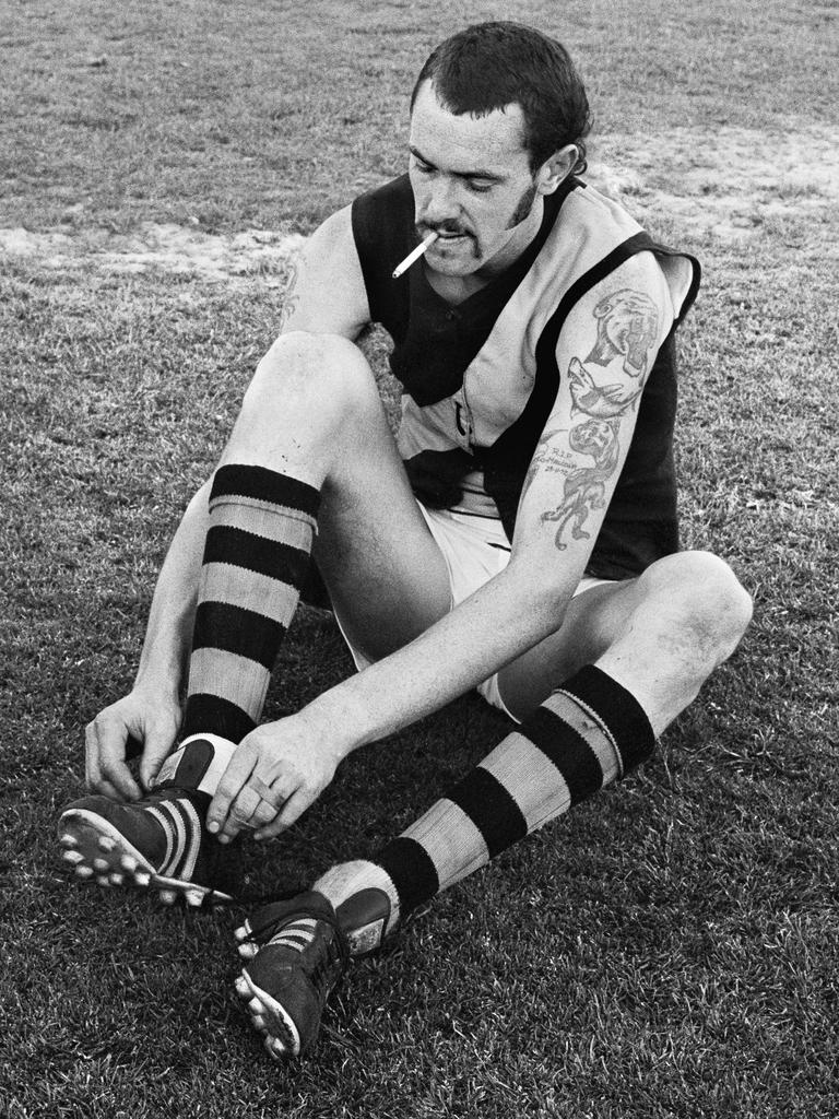 The iconic image of Robbie 'Bones' McGhie taken by Rennie Ellis in 1973. Picture: Rennie Ellis, courtesy State Library Victoria