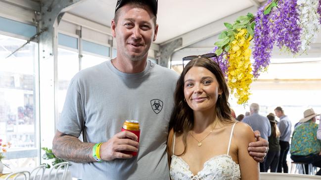 Mount Isa Rodeo 2024 - Terry Foster and Emma Cropper at the Mount Isa Rodeo. Picture by Luke Marsden. - Photo Supplied