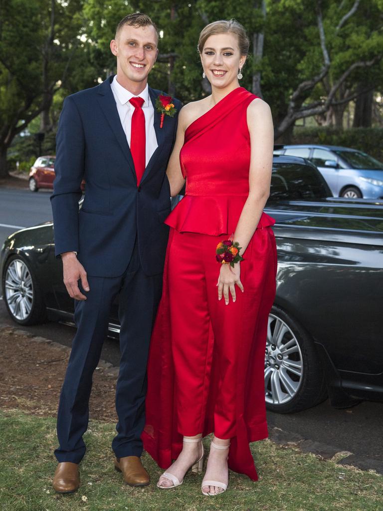 Paul Thompson partners Holly Hutchison to her Mary MacKillop Catholic College inaugural formal at Cafe Valeta, Thursday, November 19, 2020. Picture: Kevin Farmer