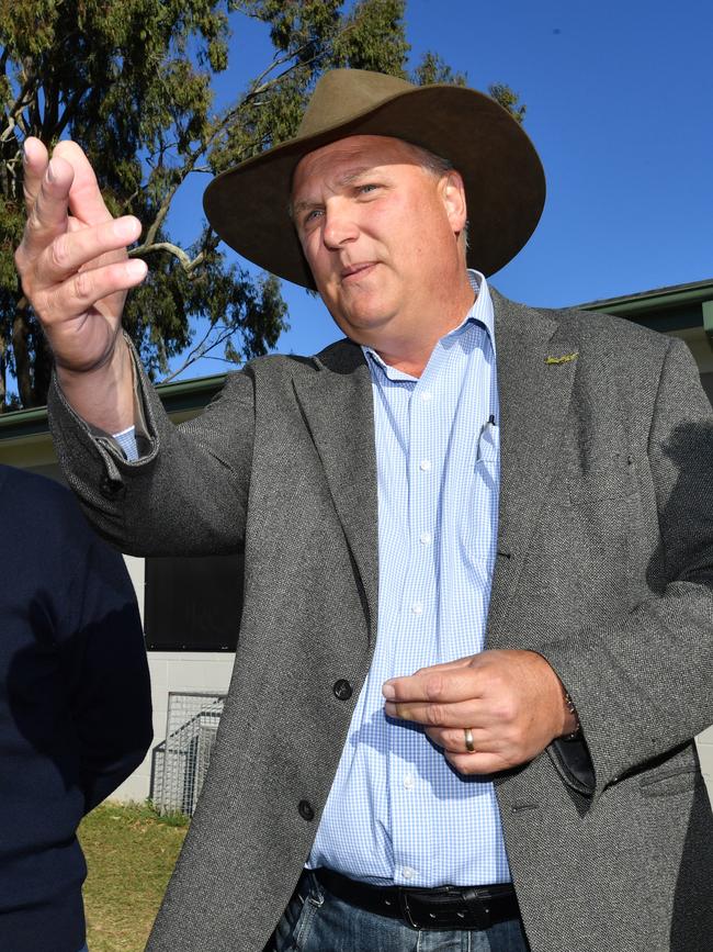 Mr Ruthenberg campaigning in the seat of Longman with the Prime Minister on Saturday. Picture: AAP