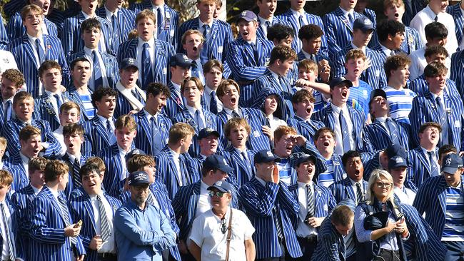 Nudgee fans GPS first XV rugby between Nudgee and BBC Saturday August 6, 2022. Picture, John Gass