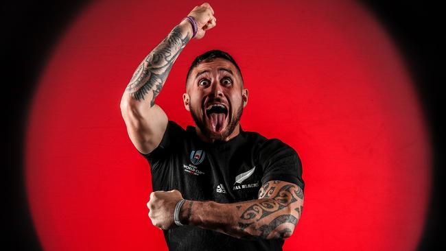 AUCKLAND, NEW ZEALAND - AUGUST 29: TJ Perenara of the All Blacks poses for a portrait on August 29, 2019 in Auckland, New Zealand. (Photo by Hannah Peters/Getty Images)