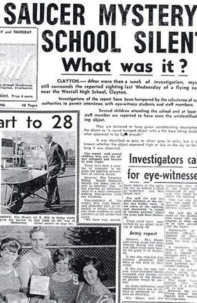 The front-page of the Dandenong Journal newspaper following the incident.