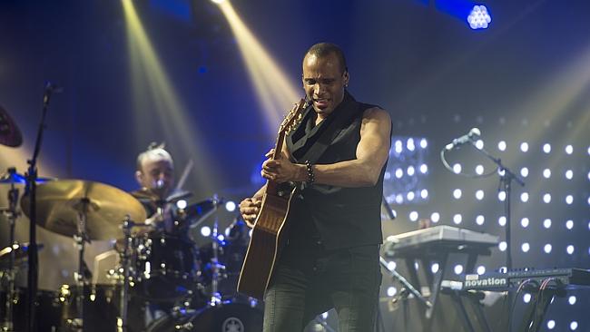 Rocking out ... Music director David Cabrera has been in charge of Martin’s band for the past 16 years. Picture: Chino Lemus