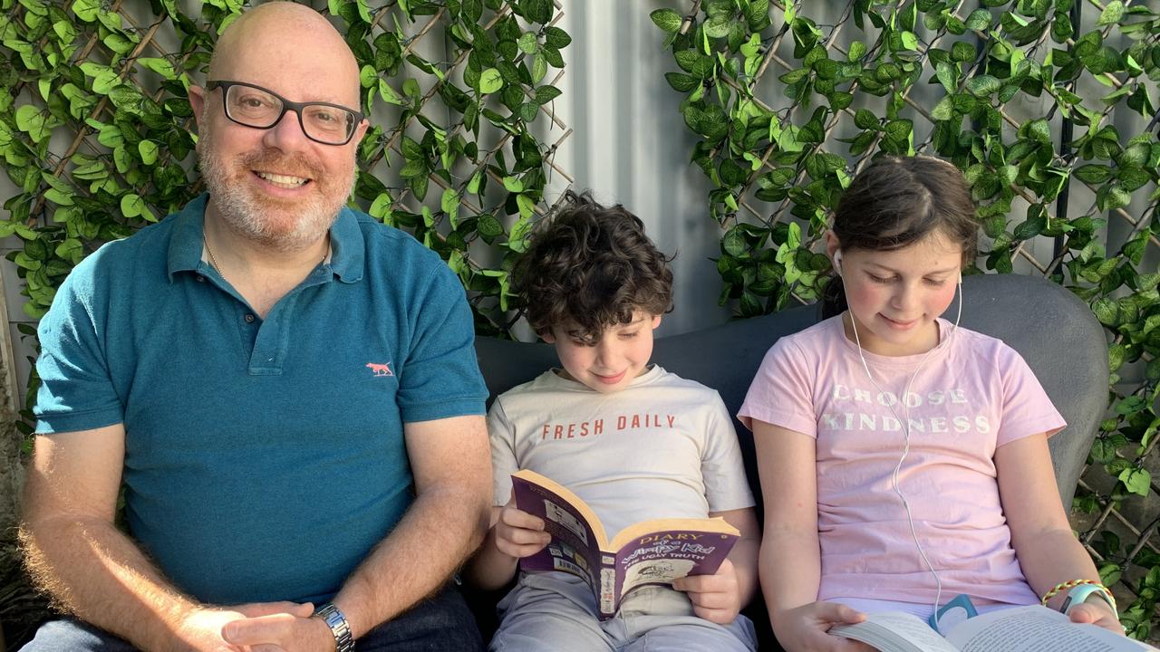 Father of two Jeremy Cole has found that audio books encourage his kids Oliver, 8, and Naava, 10, to read and write more.