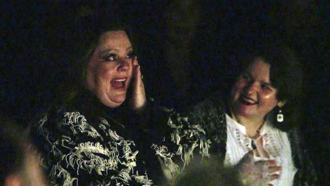 Actress Melissa McCarthy was visibly emotional during the proposal.