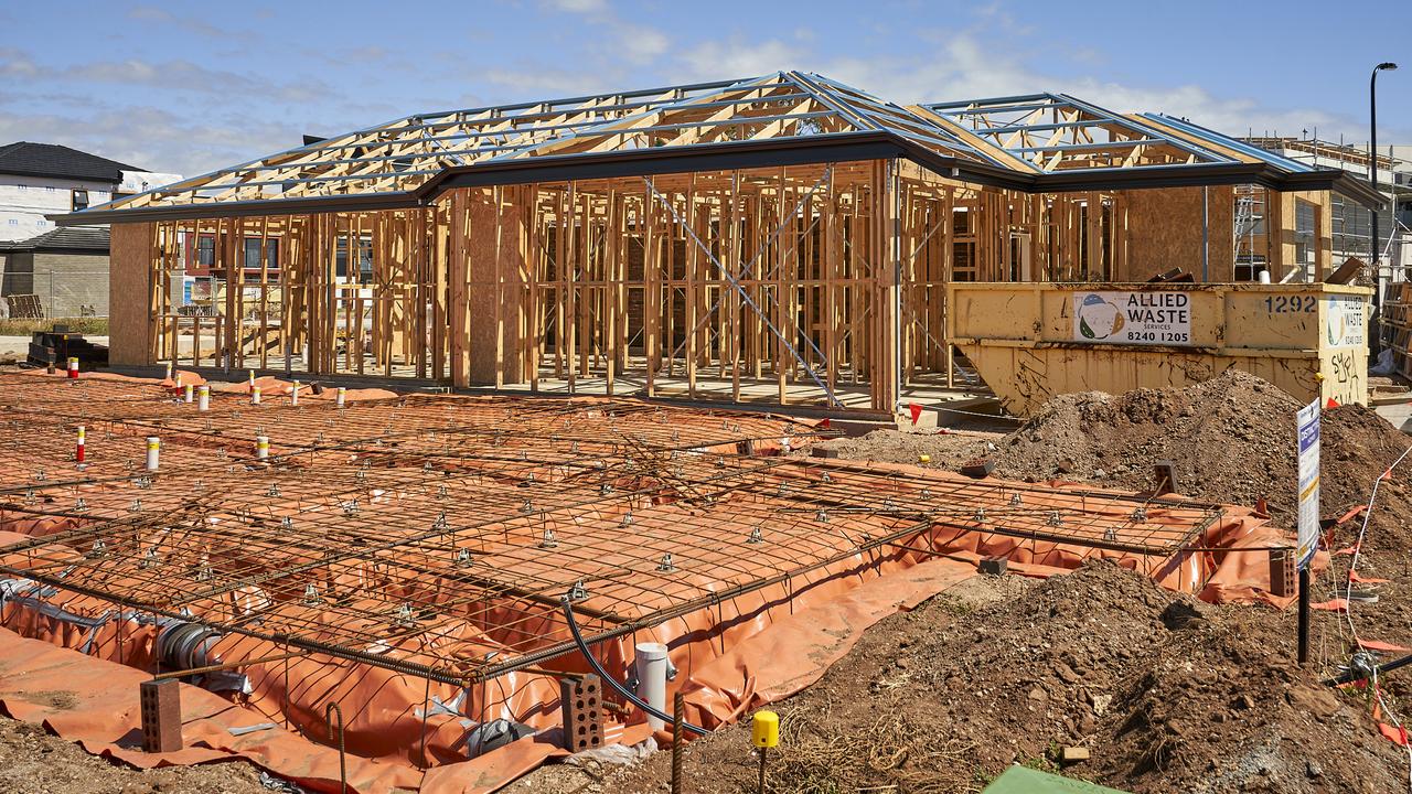 Delays in getting materials and higher costs are creating havoc in the home building industry. Picture: Matt Loxton.