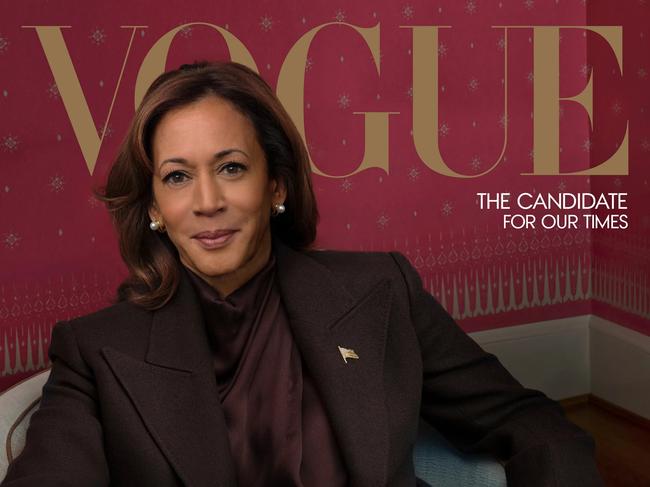 Vice President and Democratic presidential nominee Kamala Harris appears on the cover of Vogue Magazine. Picture: Annie Leibovitz / Vogue