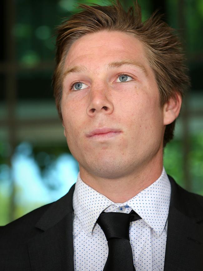 Toby Greene outside court. Picture: Mark Stewart