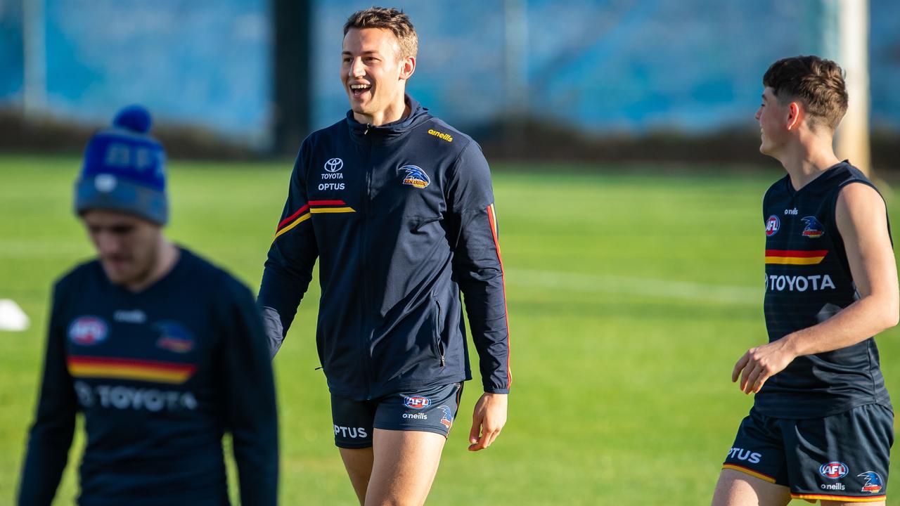 Tom Doedee at Crows training this week. Picture: Tom Huntley