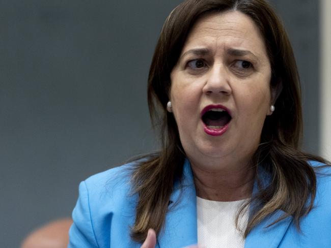 BRISBANE AUSTRALIA - NewsWire Photos SEPTEMBER 2, 2021: Queensland Premier Annastacia Palaszczuk speaks at Parliament during question time. NCA NewsWire / Sarah Marshall