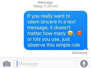 Why your texts seem insincere