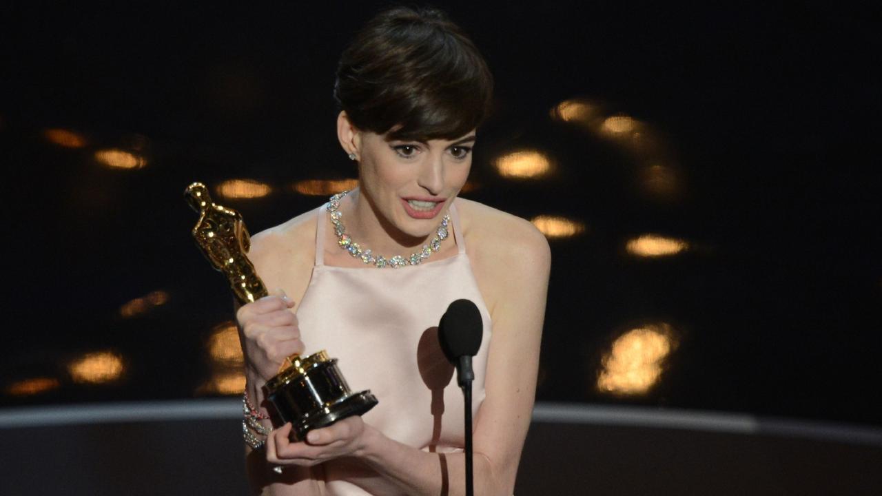 Hathaway’s speech was mocked. Picture: Robyn Beck/AFP
