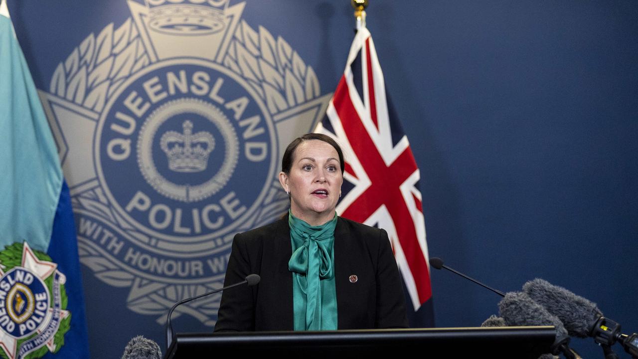 Detective Senior Sergeant Tara Kentwell addressing the media regarding an update in the investigation into the 2008 murder of Francis Foley, near Rubyvale.