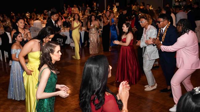 The action on the dance floor at the Greek Club. Picture: Patrick Woods.