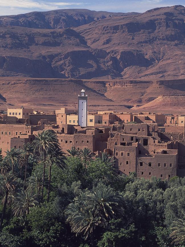 View of Tinghir with the palm trees at the start of Todra Gorge, High Atlas, Morocco. Picture: Getty Images.