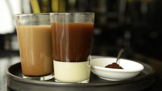 Thai coffees (both with and without condensed milk). Picture: Bianca De Marchi