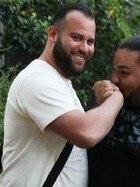 Talal is the younger brother of Rafat Alameddine(left) pictured with friend Shaylin Zreika.