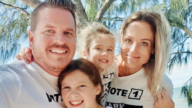 Mark Cleo, Stella and Sally Booth. Mark is the likely to be the new Moreton Bay Regional Councillor for Division 2.