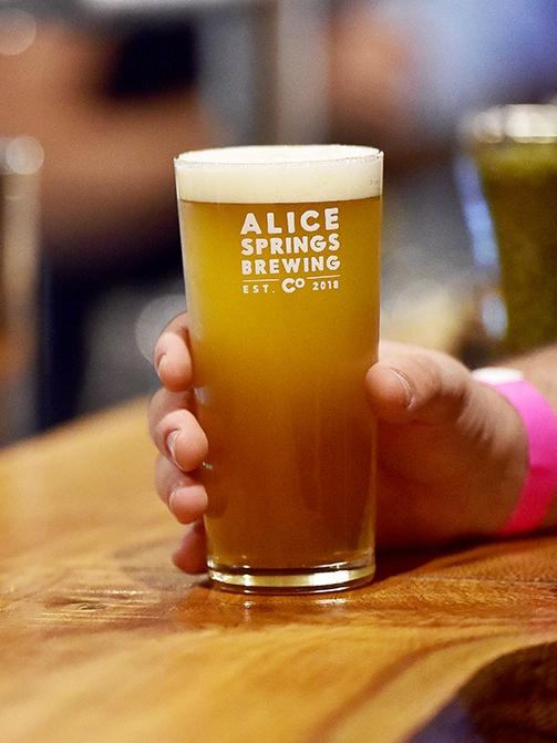 An Alice Springs Brewing Co beer. Picture: Chloe Erlich