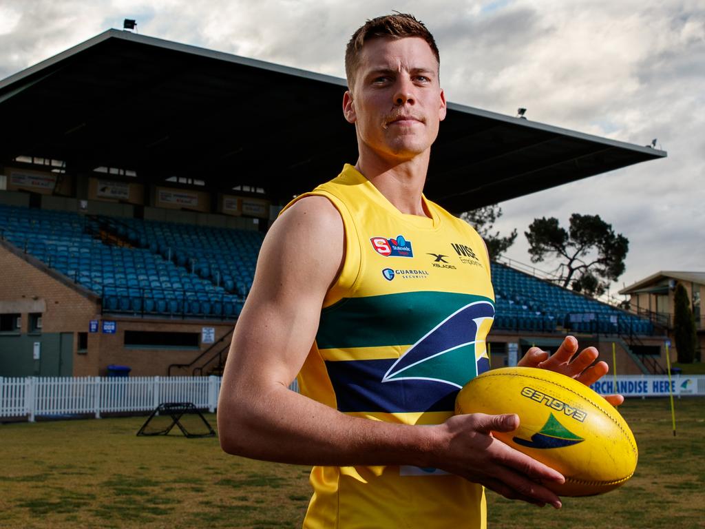 Eagles footballer Jack Hayes on August 11, 2020 at Woodville Oval. Picture Matt Turner.