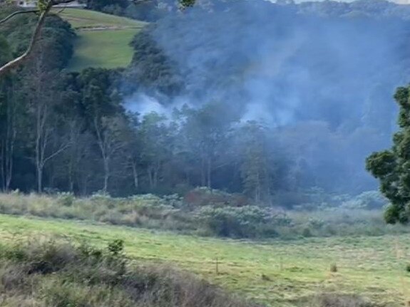 Firefighters have been called to a grass fire near Bangalow.