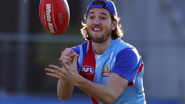 Marcus Bontempelli at Bulldogs training. Picture: Michael Klein