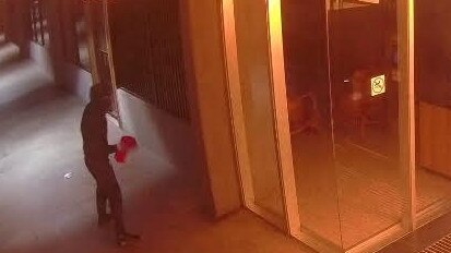 Police released CCTV of the moment arsonists firebombed a Docklands restaurant owned by organised crime figure Fadi Haddara. Picture: Victoria Police