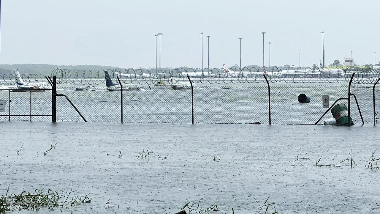 Facebook image of Cairns Airport flooding. Photo Joseph Dietz