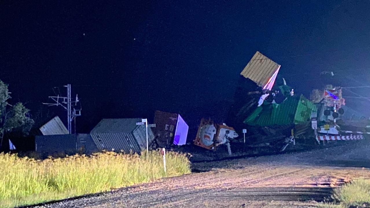 A train derailed at Marmor south of Rockhampton on January 29.