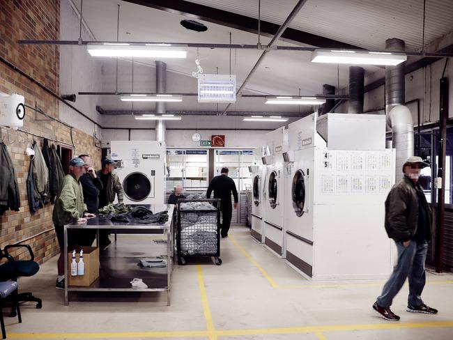 CSI workfloor. Inmates in the laundry section. Picture: Sam Ruttyn