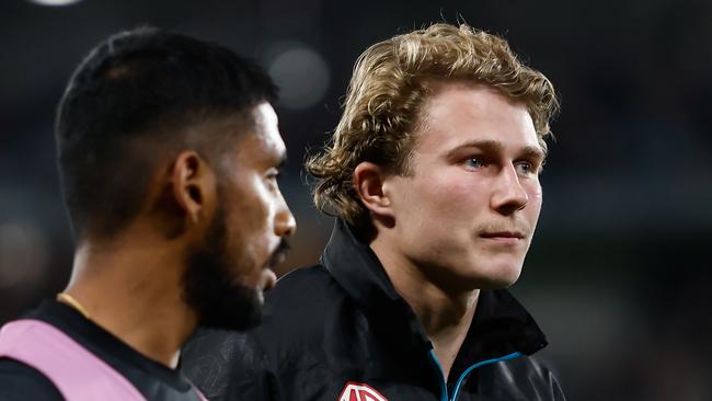 Xavier Duursma went to Essendon in the deal that landed Port Brandon Zerk-Thatcher. Picture: Dylan Burns/AFL Photos via Getty Images