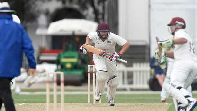 Jack Blyth sets off for a run in the Premier Cricket grand final against Ringwood. Picture: Chris Eastman