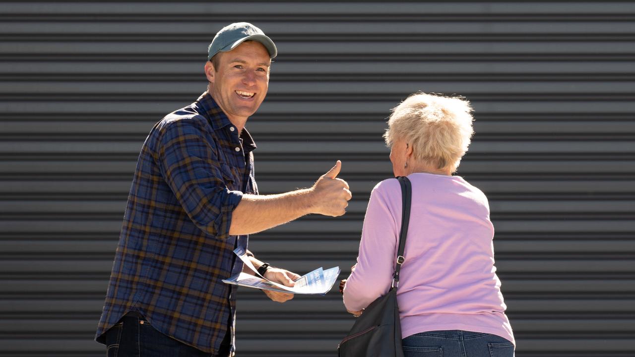 Darcy Dunstan at Torquay’s early voting. Picture: Brad Fleet.