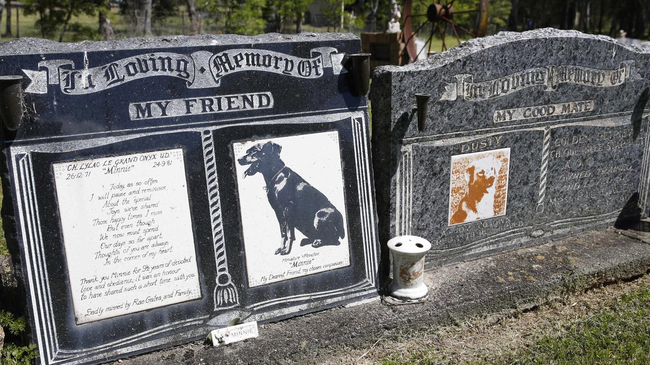 Many of the headstones carry poems and words of gratitude to the animal that passed away.