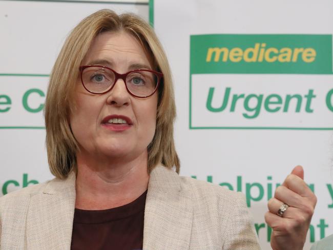 MELBOURNE, AUSTRALIA- NewsWire Photos JULY 03, 2024: Premier Jacinta Allan holds a doorstop at the Werribee Medicare Urgent Care centre. Picture:  NewsWire/ David Crosling.