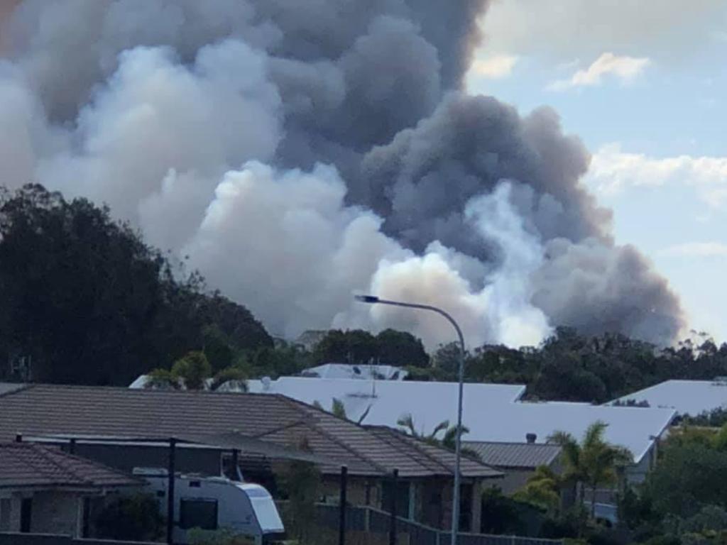 A fire burns at Burrum Heads. Photo: Facebook