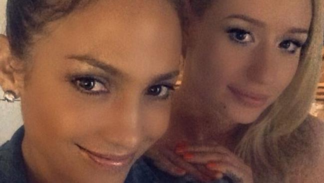 Together again ... repeat collaborators Jennifer Lopez and Iggy Azalea pose for a selfie. Picture: Instagram