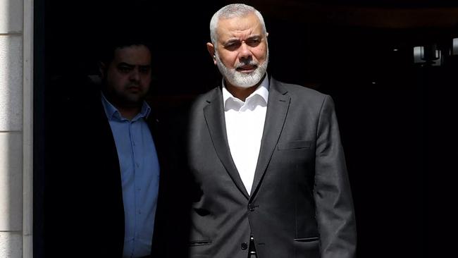 Hamas' political chief Ismail Haniyeh is at odds with Yahya Sinwar over peace negotiations. Picture: AFP.