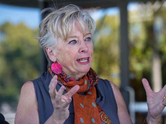 Celebrity chef Maggie Beer is seen after giving evidence at the Royal Commission into Aged Care Quality and Safety in Cairns, Tuesday, July 16, 2019. (AAP Image/Marc McCormack) NO ARCHIVING