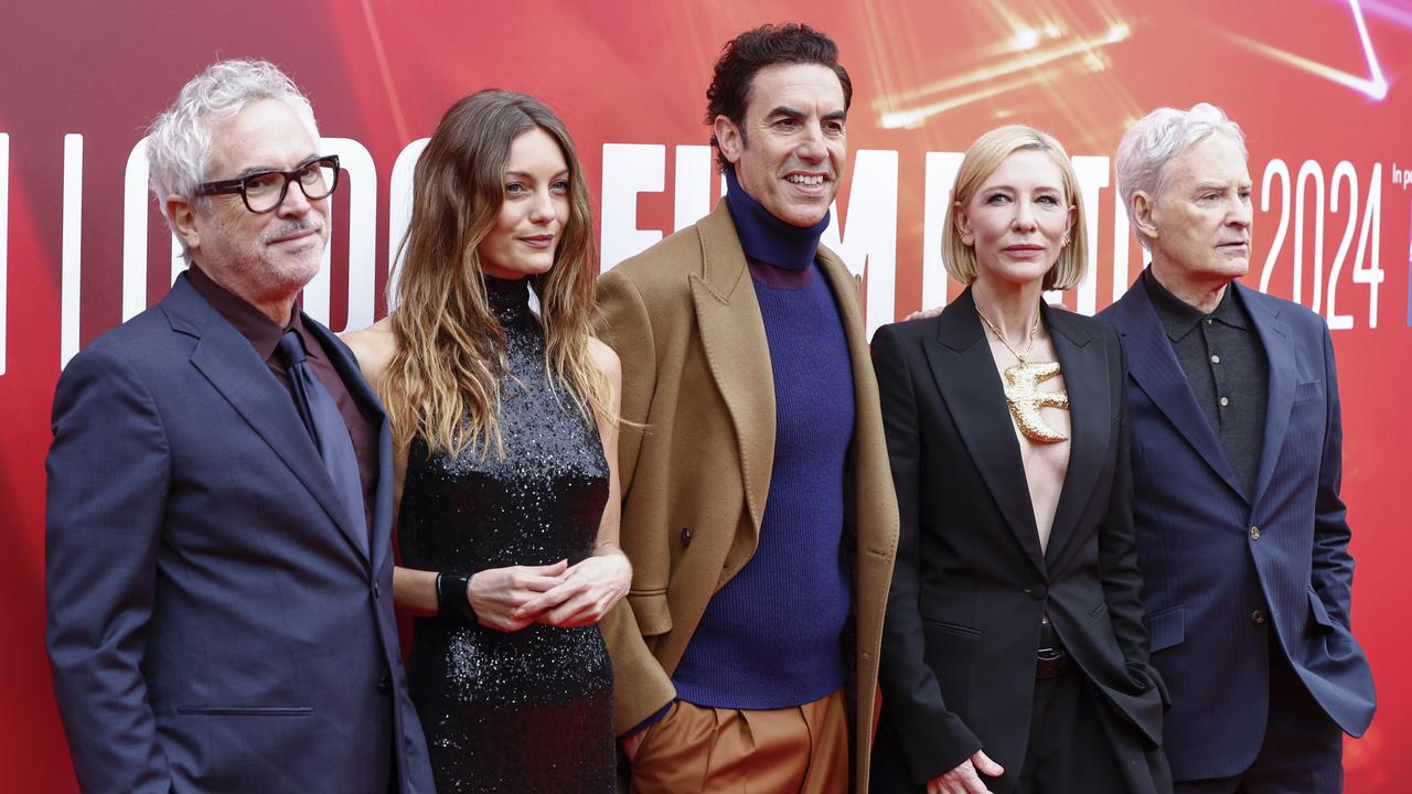 With director Alfonso Cuarón and co-stars Sacha Baron Cohen, Cate Blanchett and Kevin Kline. Picture: John Phillips/Getty Images for BFI