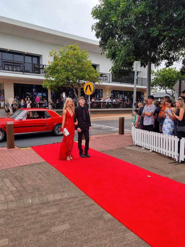 The students of Urangan State High School arrive at their formal.