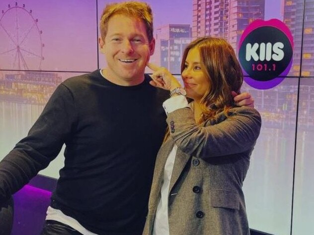 Hawkins with co-host Lauren Phillips.