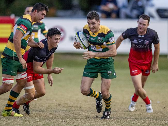 Round 13 of the Gold Coast District Rugby Union match between Surfers Paradise and Griffith University Colleges at Albert Park, on Saturday. Surfers Paradise player Andy Finn. Picture: Jerad Williams