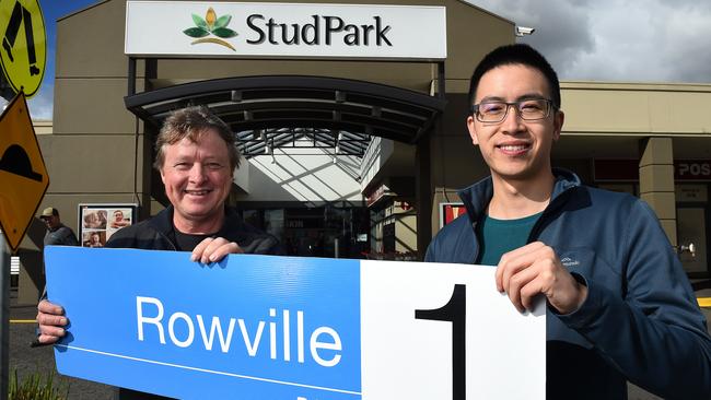 Mick Van de Vreede, long time Rowville Rail campaigner, and Shing Hei Ho, who made a documentary about the 40-year fight to make the project a reality. Picture: Steve Tanner