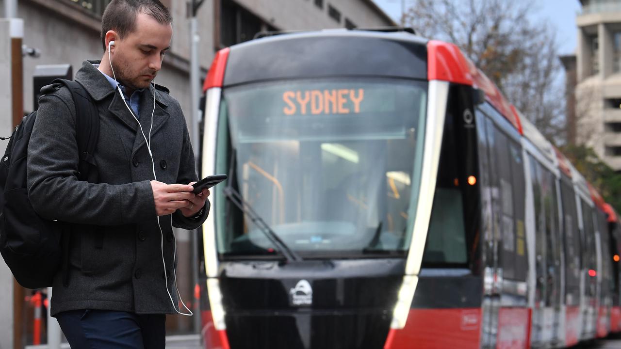 Sydney’s new light rail network is due to open early next month. Picture: AAP Image/Dean Lewins.