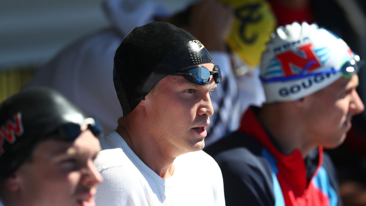 Cody Simpson before the Men’s 50m Butterfly final in the 2021 Australian Swimming Championships at Gold Coast Aquatic Centre on April 18. Picture: Chris Hyde/Getty Images